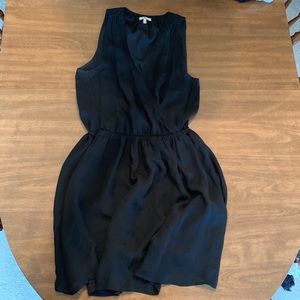 Joie Silk Black Wrap Dress Sleeveless Small